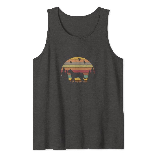 Irish Wolfhound Retro Vintage Tank Tops