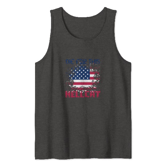 Die For This Hellcat- Vintage US Flag Tank Tops