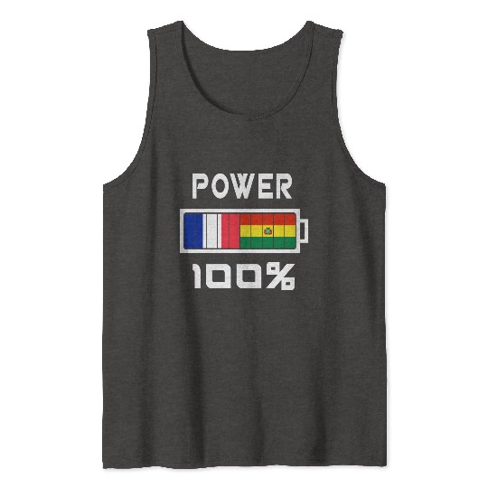 Bolivia and France Power 100% Tank Tops
