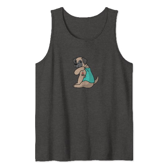 I Love Mom Tattoo English Mastiff Tank Tops