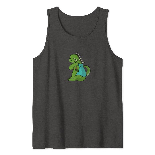 I Love Mom Tattoo Iguana Reptile Tank Tops