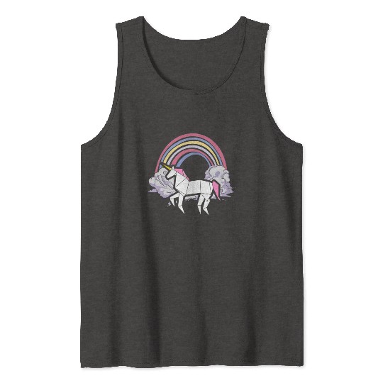 Origami Unicorn Lover Origami Master Paper Folder Tank Tops