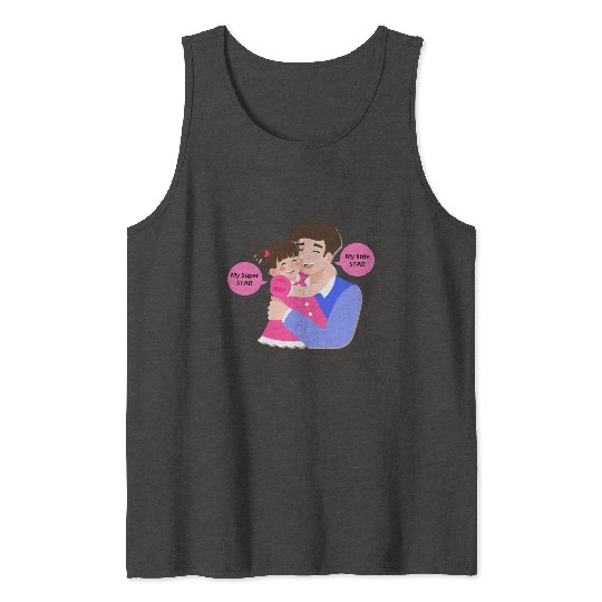 Funny and Best Dad Gift, Girl Dad Father's day Tank Tops