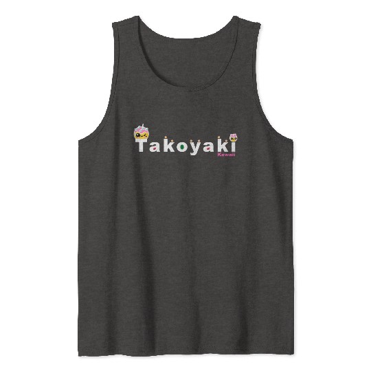 Kawaii Takoyaki Cute Japanese Food Vintage Design Tank Tops
