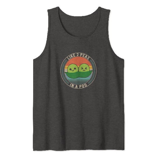 Peas Vegetable Tank Tops, Like 2 Peas In Pod,