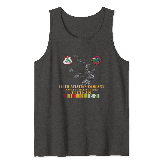 Army 119th Aviation Company Assault Helicopter w S Tank Tops