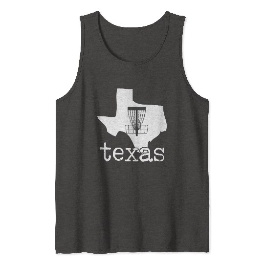 State of Texas Disc Golf Tank Tops Golfer Golfing
