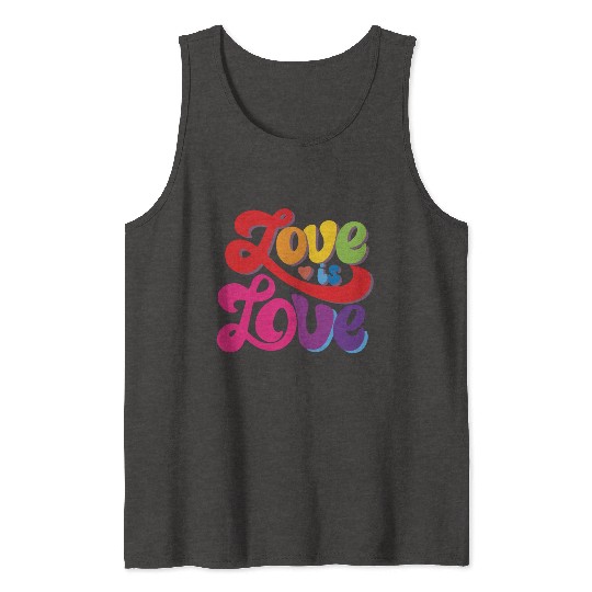 love is love romantic design. Tank Tops