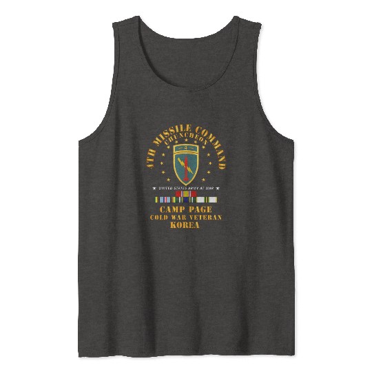 Army 4th Camp Page Chuncheon Korea Cold War Veter Tank Tops