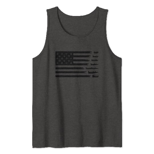 American Flag with bullet Tank Tops