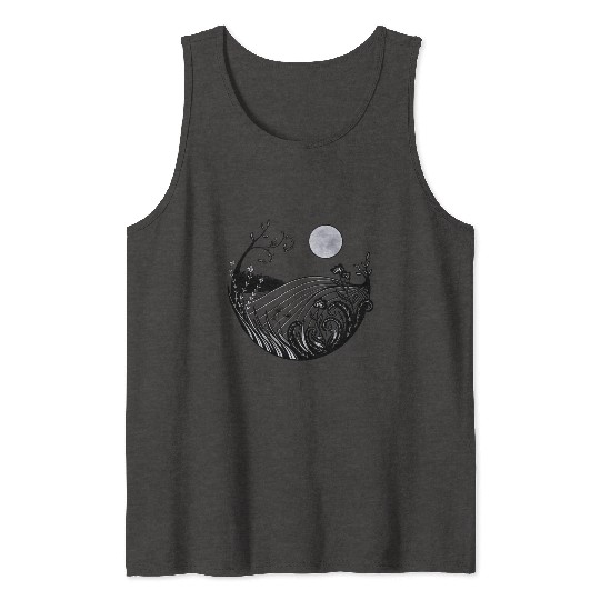 Full moon landscape Tank Tops