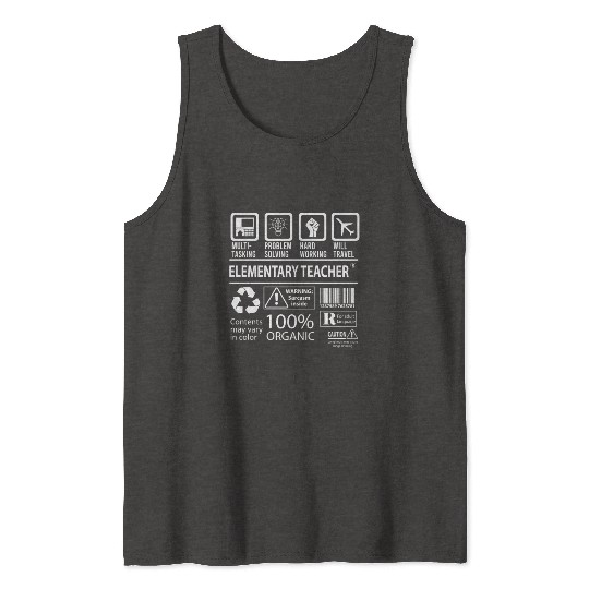 Elementary Teacher Tank Tops - Multitasking Job Gift