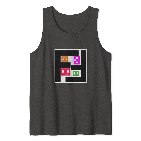 Geometric Cubes In Game - multi-sided cubes Tank Tops