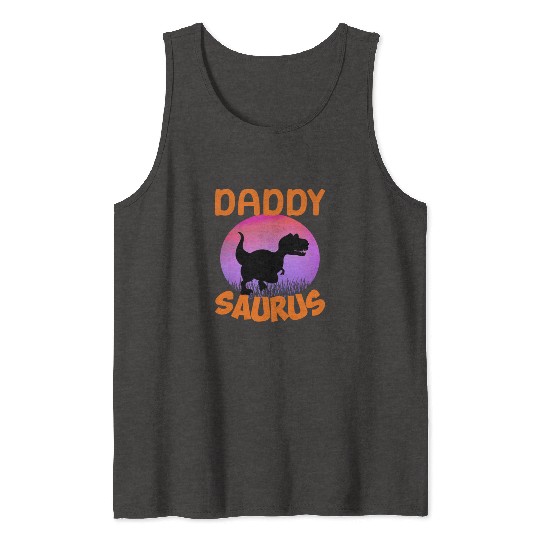 Daddysaurus Papasaurus Tank Tops