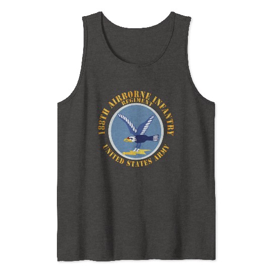 Army 188th Airborne Infantry Regiment SSI X 300 Tank Tops