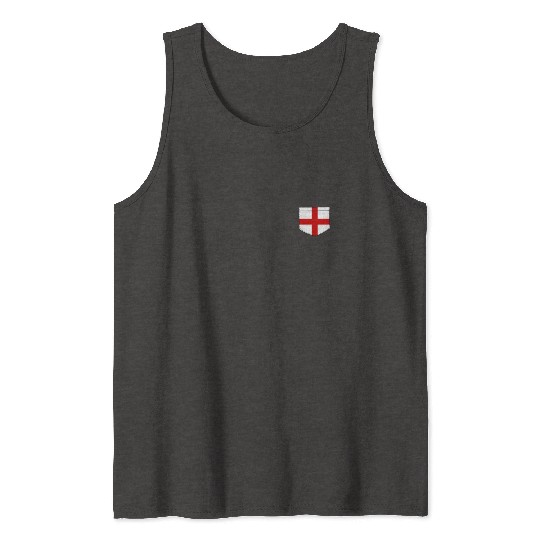 England flag in a shape of a pocket Tank Tops