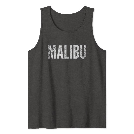 Malibu T Beach Surfing Malibu California Tank Tops