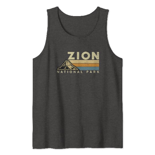 Retro Zion National Park US Vintage Utah Adventure Tank Tops