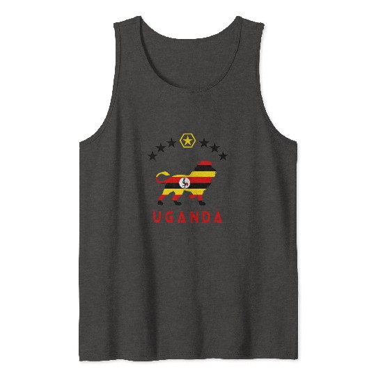 Uganda Lion Design Tank Tops