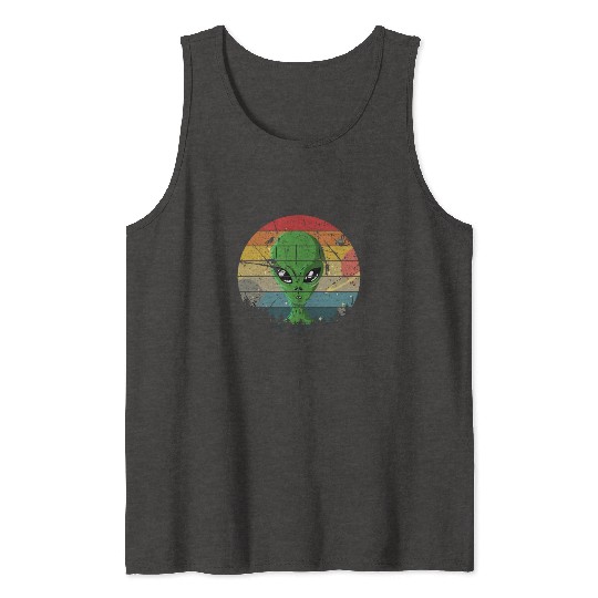 Alien Gift Extraterrestrial UFO AREA 51 Sci-fi Tank Tops