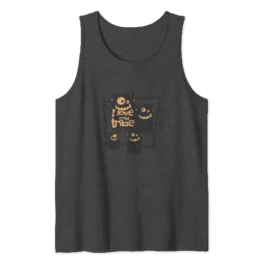 I Love My Tribe Funny Monster Family Reunion Tank Tops