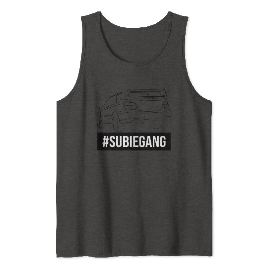 Subie Gang Impreza jdm lover classic japanese car Tank Tops
