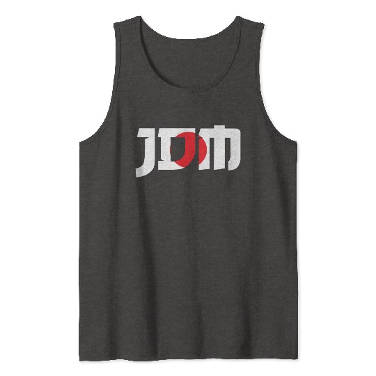 JDM white japanese flag rally racer drifter car Tank Tops