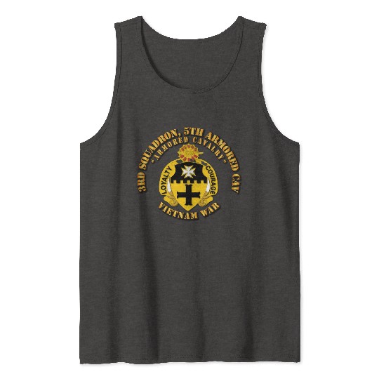 Army 3rd Squadron 5th Armored Cav Vietnam War Tank Tops
