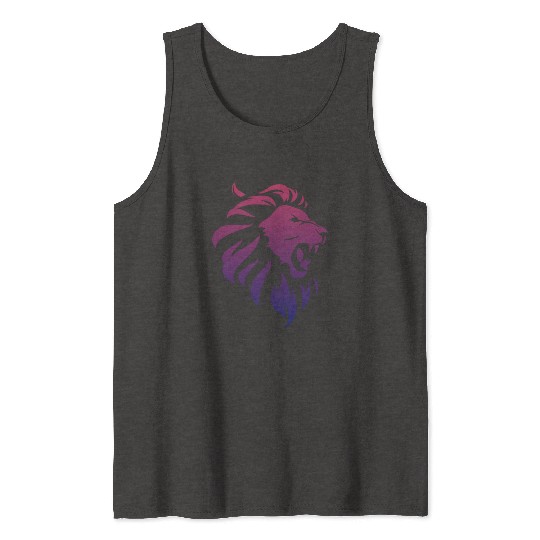 Angry lion Tank Tops