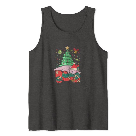 Christmas Axolotl Ugly Christmas Gift Xmas Tank Tops