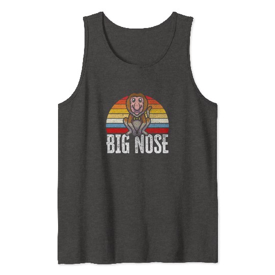 Big Nose Proboscis Monkey Ape Wildlife Zookeeper Tank Tops