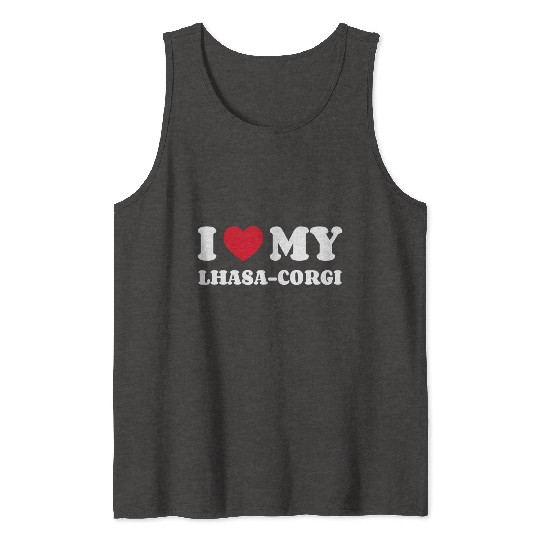 I Love My Lhasa-Corgi Tank Tops