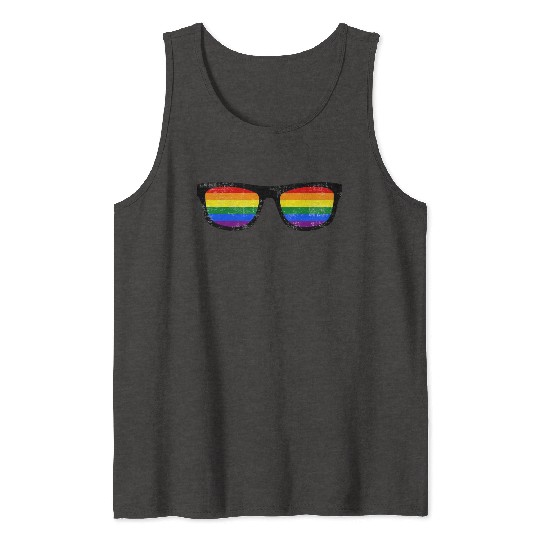 Gay Pride Sunglasses Tank Tops