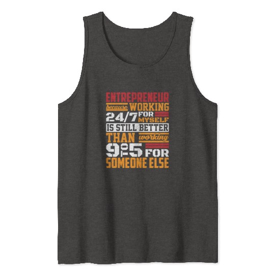 Entrepreneur Minded Business Lifestyle Gifts Idea Tank Tops