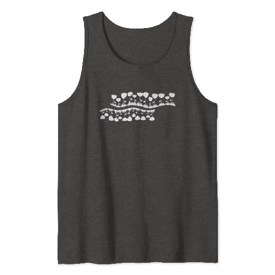nature line wave grass flowers Tank Tops