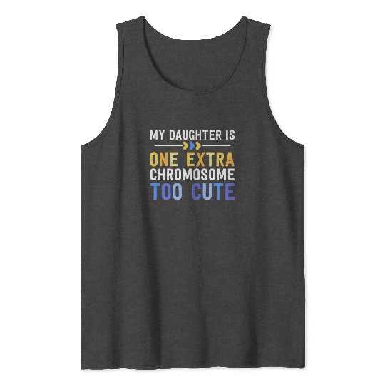 Family Down Syndrome Awareness for Dad Mom Extra Tank Tops