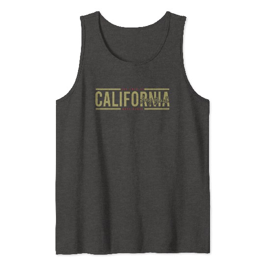 California Long Beach Surfing Tank Tops