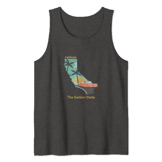 California The Golden State Tank Tops
