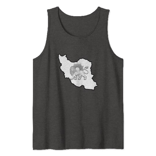 Iran Lion Sun Tank Tops