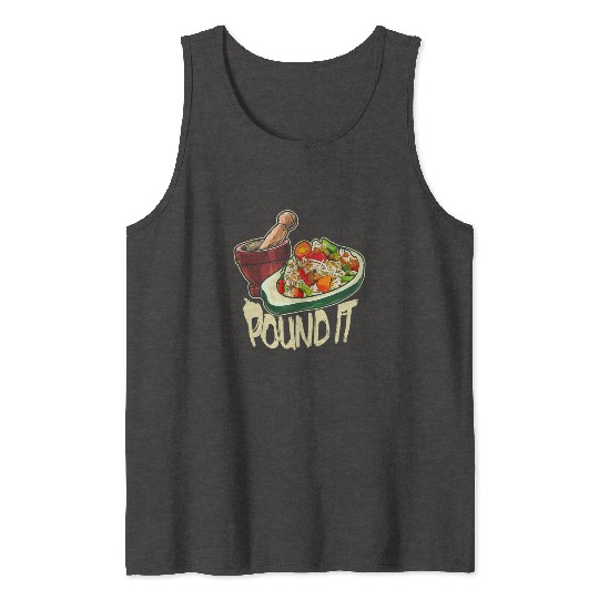 Pound It Green Spicy Thai Papaya Salad Tank Tops