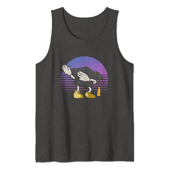 Dabbing Academic Cap Graduation Tank Tops
