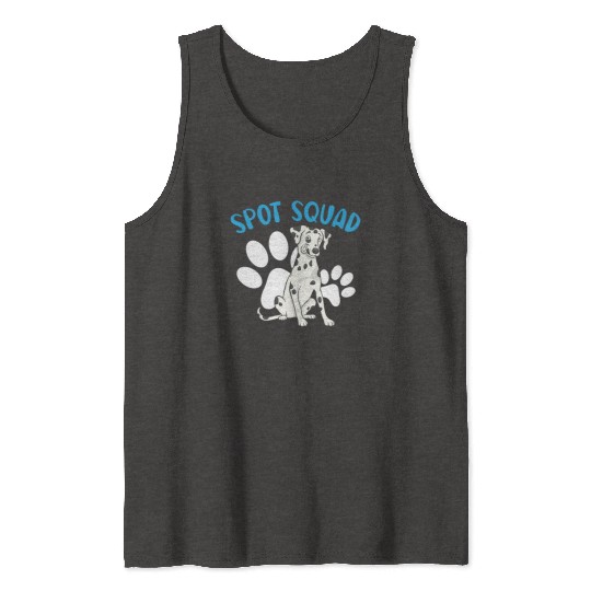 Spot Squad Paw Love Puppy Breeder Dalmatian Dog Tank Tops