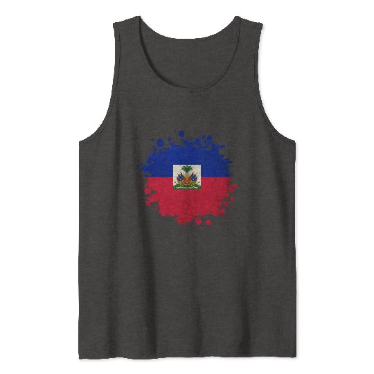 Haiti flags blob Tank Tops