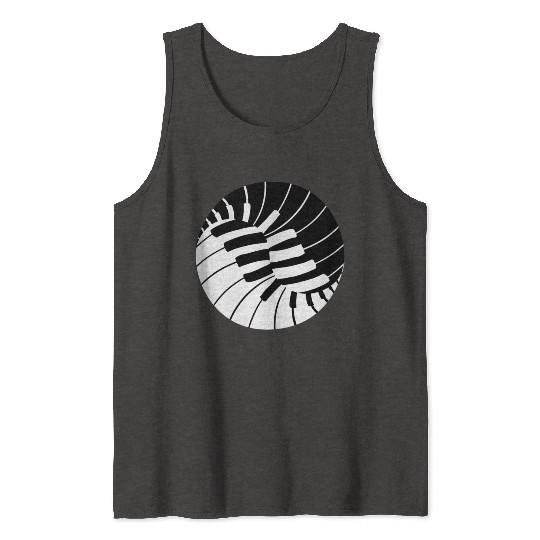 Piano Yin Yang for Yin Yang Art Lover Tank Tops