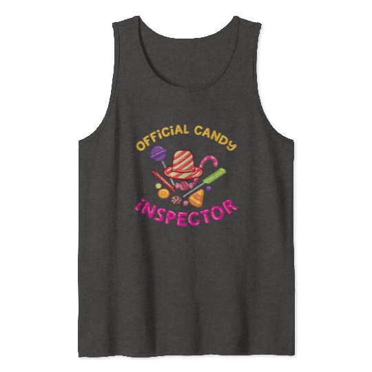 Offical Candy Inspector For Halloween Tank Tops