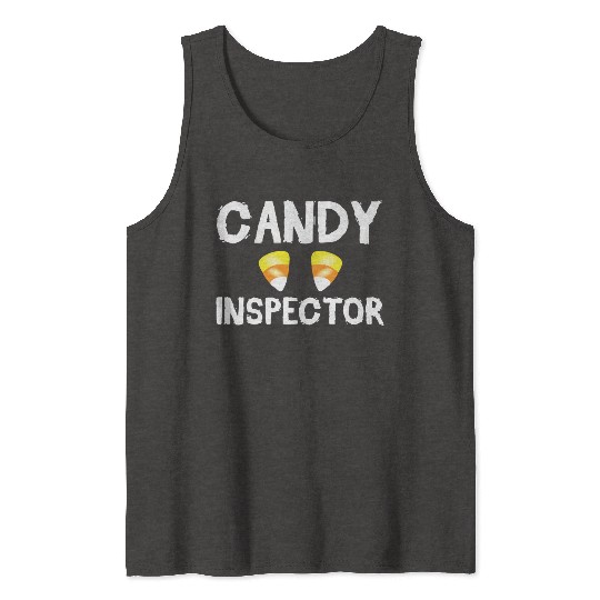 Candy Inspector Spooky Halloween Trick Or Treat Tank Tops