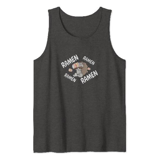 Hedgehog Instant Ramen Noodles Tank Tops