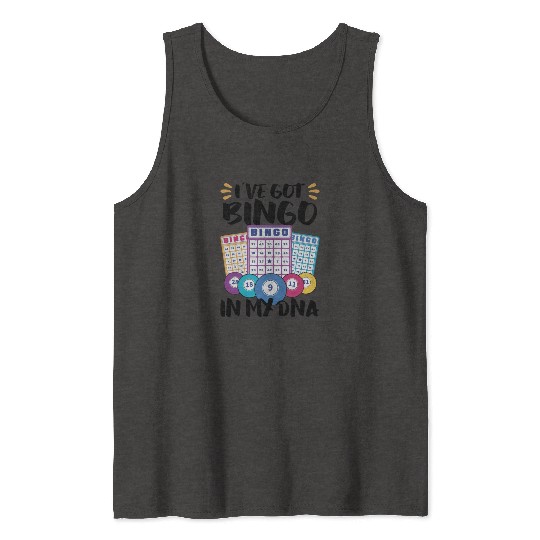 Bingo Card Game Grandma Bingo Player Bingo Cards Tank Tops