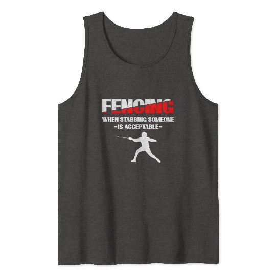 Fencing Sabre Fencing Fight Tank Tops