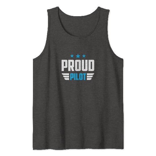 Proud Pilot Small Airplane Private Aircraft Tank Tops